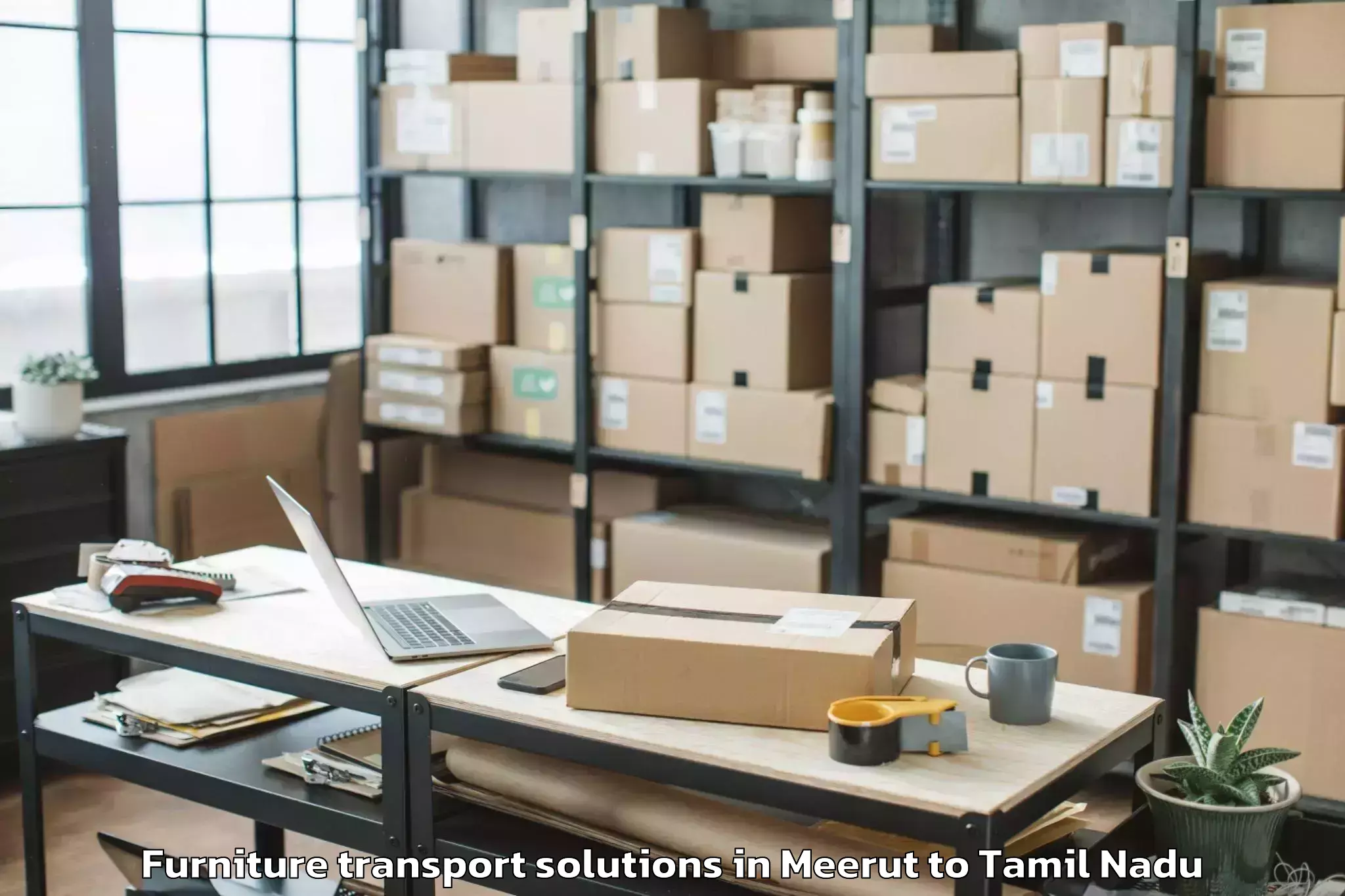 Reliable Meerut to Polur Furniture Transport Solutions